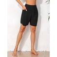 thumbnail image 4 of Sociala Womens Solid Swim Boardshorts High Waisted Sporty Swimsuit Bottoms with Pockets, 4 of 7