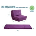 thumbnail image 6 of Your Zone Ultra Soft Suede 3 Position Convertible Flip Lounge Chair, Berry, 6 of 7
