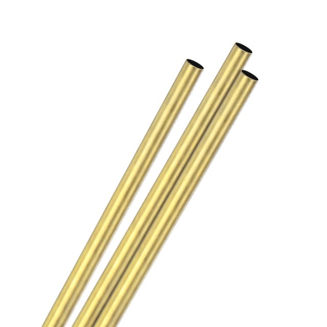 Tubo redondo de latón Uxcell de 3 piezas de 300 mm, 6.6 mm ID 7 mm OD, tubería de acero inoxidable sin costura para construcción/mecanizado/manualidades