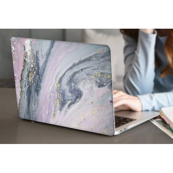 Hard Shell Case Cover for 2022-2016 Release MacBook Pro 13 inchs Touch ID Cable Tie Model: A1706&A1708&A1989&A2159&A2251&A2289&A2338 M1 Marble 80