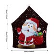 thumbnail image 5 of YINKUU Christmas Chair Covers 4pcs Merry Christmas Dining Room Chair Back Slipcovers Santa Claus Snowman Xmas Chair Covers for Christmas Holiday Home Decor, 5 of 10