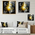 thumbnail image 4 of Designart Abstract Geometric Black And Yellow IV Canvas Wall Art, 4 of 5