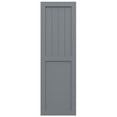 thumbnail image 5 of Ekena Millwork 15"W x 60"H True Fit PVC Farmhouse/Flat Panel Combination Fixed Mount Shutters, Ocean Swell (Per Pair - Hardware Not Included), 5 of 8