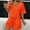 Orange, variant on Women's Vacation Fashion Casual Suit Solid Color Summer Shorts And Shirt Top Two Piece Sets Lapel Shirt Sexy Slim Suits Beach Dress Swimsuit Cover up Womens Water Shorts for Swimming Swimwear for