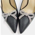 thumbnail image 3 of 1 Pair Silver Rhinestone Bow Shoe Clips,Detachable Clips with Diamond Bow,Bowknot Shoe Buckle Clips Decoration,Wedding Shoe Accessories for Women,Elegant Bow Clips for All Kinds of Shoes, 3 of 8