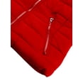 thumbnail image 7 of Cindysus Women Outwear Solid Color Coat Zip-Up Waistcoat Holiday Jacket Lightweight Puffer Vest Red M, 7 of 7