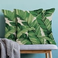 thumbnail image 2 of Tropical Leaves Pillow Covers 18x18 Inch Green Palm Leaf Throw Pillow Covers Summer Watercolor Decorative Linen Cushion Covers Set of 2 Home Decor for Sofa Couch Indoors Outdoors, 2 of 6
