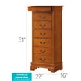 thumbnail image 2 of Glory Furniture Louis Phillipe 7-Drawers Bedroom Lingerie Chest in Oak, 2 of 8