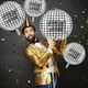 thumbnail image 4 of Paquete de 6 globos de aluminio con efecto espejo de discoteca de Laklulu, decoración de fiesta retro de los años 70 y 80, 4 of 7