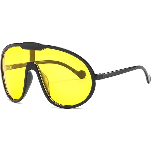 Oversized One Piece Sunglasses For Women Men Fashion Vintage Sun Glasses Punk Large Frame Eyewear UV400 Shield Goggles