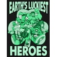 thumbnail image 2 of Girl's Marvel Avengers St. Patrick's Day Earths Luckiest Heroes Graphic Tee Black X Small, 2 of 4