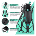 thumbnail image 4 of Juego De Snorkel Con Máscara Gafas, Aletas Negro con Verde, 4 of 5