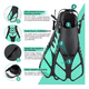 thumbnail image 4 of Juego De Snorkel Con Máscara Gafas, Aletas Negro con Verde, 4 of 5