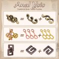 thumbnail image 4 of Rompecabezas de metal Wettarn, 9 unidades, para adultos, 4 of 6