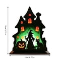 thumbnail image 3 of Halloween Decorations Indoor Wooden Silhouette Tabletop Ornament for Fall Decor & Room Decor, Spooky Horror Decor Accent for Home Shelf Mantel Party Display, 5.9 Inch - A, 3 of 3