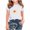E229-White, variant on hengsof Girls Summer Casual T-Shirts Children Fashionable Printed Short Sleeve Crew Neck Shirts Soft Comfortable Tops