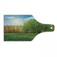 thumbnail image 1 of Farmland Cutting Board, Tree of Life in Backyard of a Countryhouse with Sun Tranquil Field Design Art, Decorative Tempered Glass Cutting and Serving Board, Wine Bottle Shape, Green Blue, by Ambesonne, 1 of 1