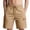 Khaki, variant on Mens Casual Cargo Shorts Knee Length Summer Moisture Wicking 7"/9" Inseam Short Pants Elastic Waist Drawstring Streetwear Daily Wear Athleisure