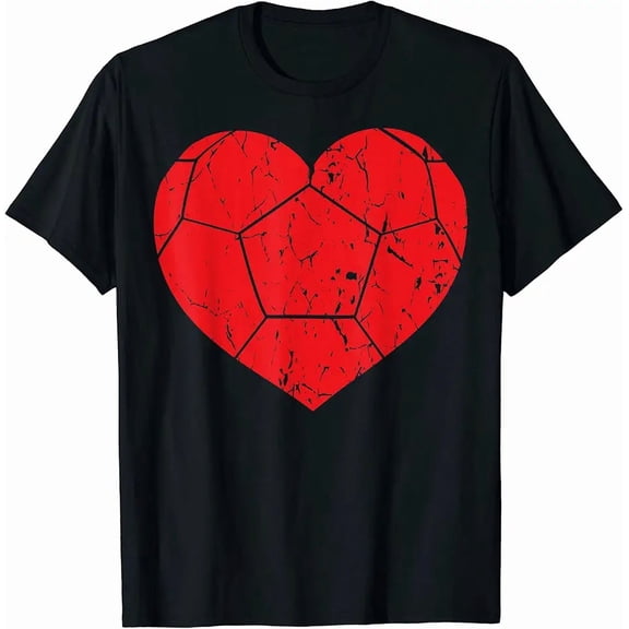 Soccer Heart Valentines Day Gifts For Men Women Boys T-Shirt