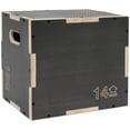 thumbnail image 1 of Signature Fitness 16" x 14" x 12" Wooden Plyo Box Non-Slip Jump Platform, Gray, 1 of 6