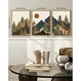 thumbnail image 2 of SHENIFY Set Sunrise Pine Tree Forest Nature Scenry Wilderness Landscape Art Farmhouse Rustic Modern Art Decorative for Living Room Bedroom 11x14in3pcs Natural Framed, 2 of 5