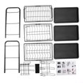 thumbnail image 2 of Zootealy 3-Tier Rustproof Dish Drying Rack Carbon Steel Dish Rack Multifunctional Organizer Dish Drainer with Drainboard Hooks Utensil Holder, 2 of 8