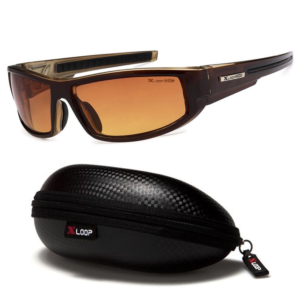 SPORT WRAP HD NIGHT DRIVING VISION SUNGLASSES PLASTIC HIGH DEFINITION