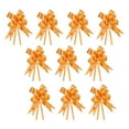 thumbnail image 1 of 10 Pieces Bow Pull Decor Multi-colors Festive Packing DIY Crafts Lightweight Plastic Hand-Pulled Flower Christmas Holiday Heart/Orange, 1 of 7