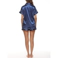 thumbnail image 5 of FEORJGP Women 2 Piece Pajama Set Ladies Summer Loungewear Short Sleeves Shirt Button Lapel Tops and Elastic Shorts Soft Loose Casual Sleepwear for Nightwear, 5 of 9