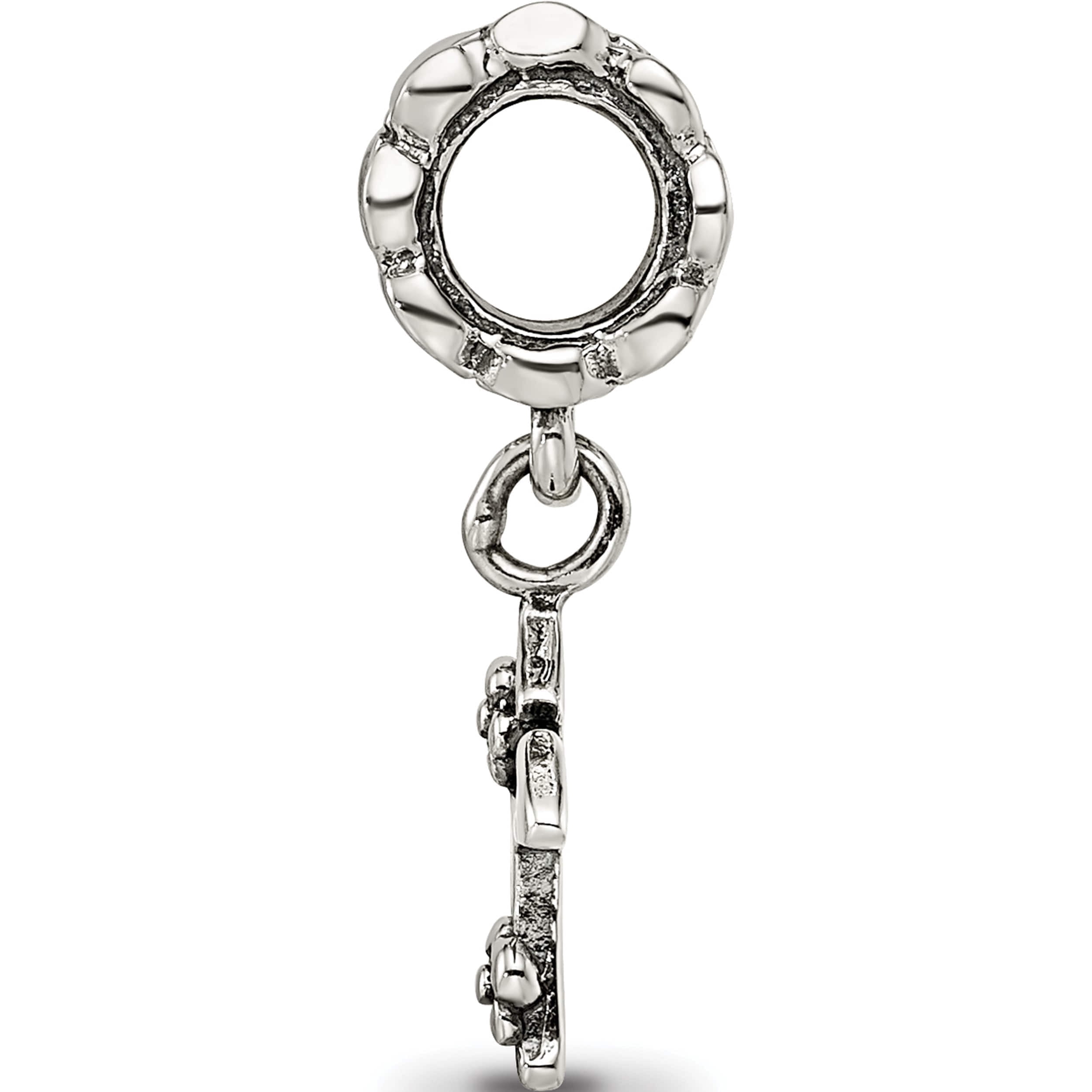 Sterling Silver Reflections Letter K Dangle Bead (19.09 X 6.36) Made In Thailand qrs1400k