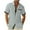 Gray, variant on Mens Large Shirts Clearance, Men Casual Color Blocked Turndown Collar Button Short Sleeved Shirt