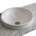 thumbnail image 3 of Bellaterra Home 430003-37L-WMRD 37 in. Carrara Marble Countertop & Single Round Left Sink, White, 3 of 4