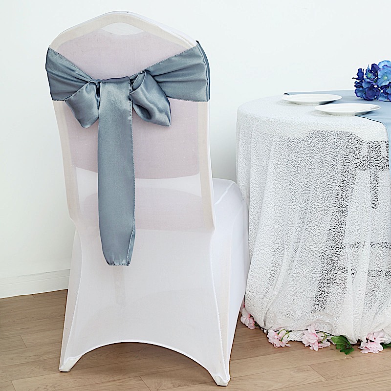 Dusky Pink Satin Wedding Chair Sashes  1,10,25,50 or 100 sashes
