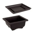 thumbnail image 5 of Training Pots with Tray flower pots Durable Bonsai Training Pots Plant Container Portable Outside for Office Home Living Room Ornament Square Shallow L, 5 of 7