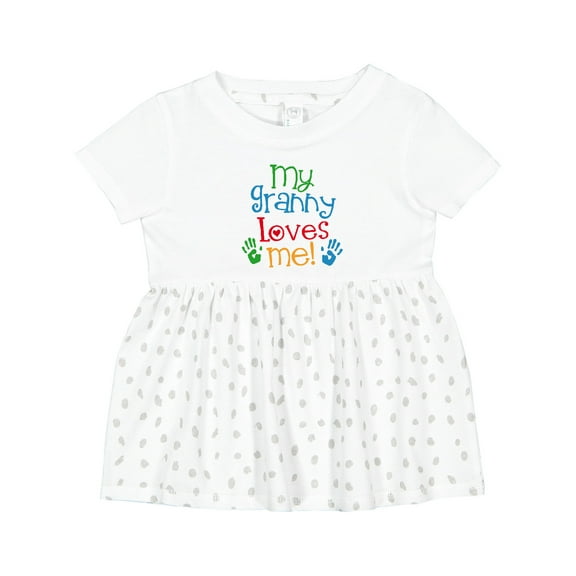Inktastic My Granny Love Me Girls Baby Dress
