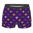 thumbnail image 5 of Uemuo Purple Mardi Gras Pattern Men's Boxer Briefs,Trunk Anti-Chafing,Comfortable, Durable, and Stylish Underwear-Medium, 5 of 9