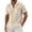 Beige, variant on LTTVQM Mens 2026 Casual Short Sleeve Button Down Shirts Cuban Linen Textured Shirt Summer Beach Wear Beige L