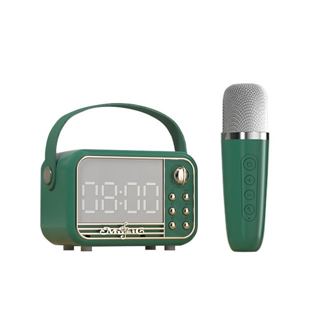 Altavoz Bluetooth con micrófono integrado, despertador portátil retro, altavoz, regalos