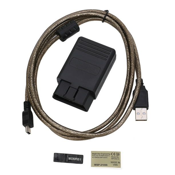V17.04.27 MicroPOD 2 OBD2 herramienta de diagnóstico de coche programador en línea escáner conexión de PC reemplazo para vehículos Chrysler Jadeshay A