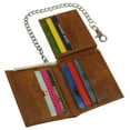 thumbnail image 5 of Men's Chain Biker RFID Blocking Genuine Leather L Shape Bifold Wallet USA Series, 5 of 13