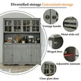 thumbnail image 3 of MONSLIPA Buffet Sideboard Kitchen Storage Cabinet MDF Gray, 3 of 8