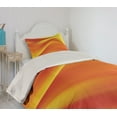 thumbnail image 2 of Ambesonne Orange Quilted Coverlet 2 Pcs, Abstract Digital Waves, Twin Size, Burnt Orange, 2 of 5