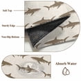 thumbnail image 5 of Abstract Sharks Area Rugs 4x6 ft Vintage Brown Fish Simple Style Ocean Life Washable Rug Non Slip Indoor Carpet Absorbent Floor Mat for Living Room Bedroom Dining Room, 5 of 9