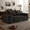 Black, variant on CKEASEAN 63" W Corduroy Boneless Couch, Deep Seat 2-Seater Compression Sofa, Comfy Loveseat Sofa with 2 Throw Pillows, Modern Couches for Living Room, Bedroom, Apartment, No Assembly Required