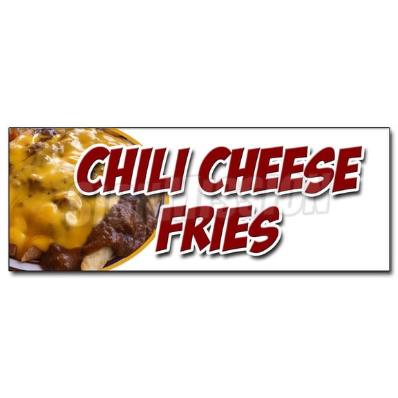 36" CHILI CHEESE FRIES DECAL sticker snack melted mexican food tacos tex mex