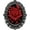 Black Red, variant on Gothic Steampunk Victorian Pendant Rose Flower Cameo Jewelry on Black Velvet Choker