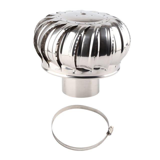 Ventilador de techo automático, silencioso, de acero inoxidable, con tuberías, ventilador de techo, turbinas eólicas, ventilación de aire, ventilador de ático