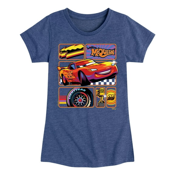Disney Cars - Lightning McQueen Best Trophies - Toddler & Youth Girls Short Sleeve Graphic T-Shirt