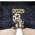 thumbnail image 4 of Happy New Year American Shorthair Welcome 2025 Balloon Firework Party All Over Print Boxer Briefs Underwear for Men Dad Cat Lover Kitten Owner Gifts - 01014, 4 of 6