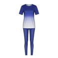 thumbnail image 3 of Fall Outfits for Women Two Piece Outfit Casual 2 Piece Short Sleeve Tops Crew Neck Pants Sets Tracksuits M, 3 of 4